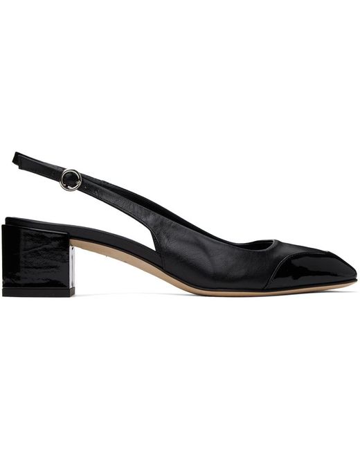 Chaussures à talon bottier augusta noires en cuir nappa Aeyde en coloris Black
