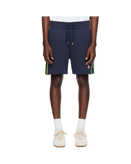 Casablanca Blue Panelled Sweat Shorts for men