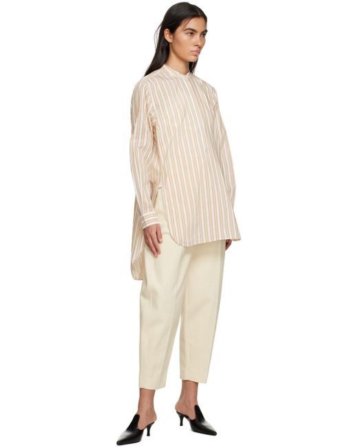 Totême  Black Toteme Orange Striped Shirt