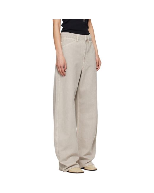 Lemaire Natural High Waisted Curved Jeans