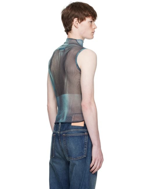 メンズ Jean Paul Gaultier ブルー Printed Water タートルネック Black