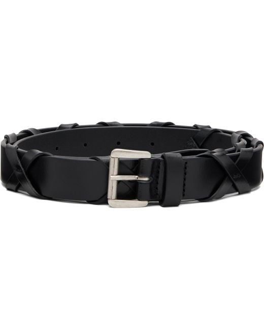 Ann Demeulemeester Black Madde Crossover Belt
