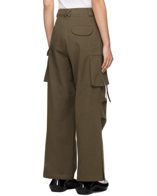 Fax Copy Express ブラウン スリットヘム カーゴパンツ Brown