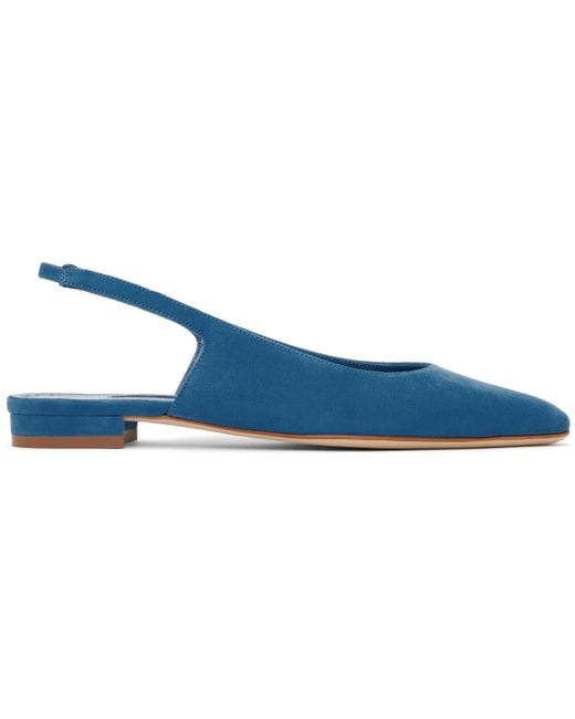 Manolo Blahnik Black Sawra Slingback Ballerina Flats