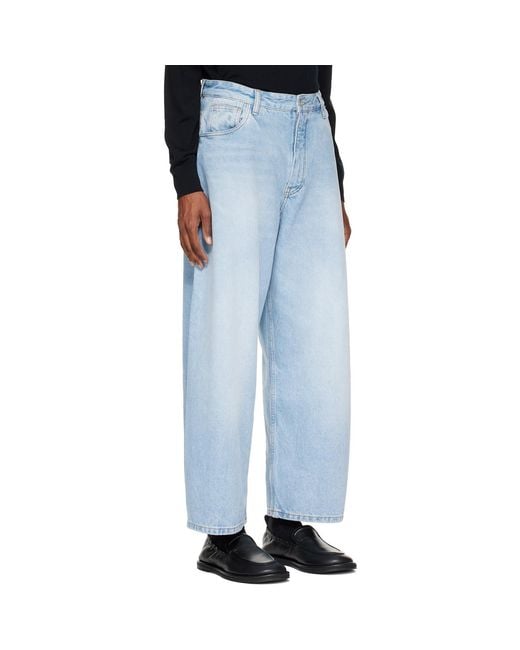 Studio Nicholson Blue Paolo Wide Leg Jeans for men