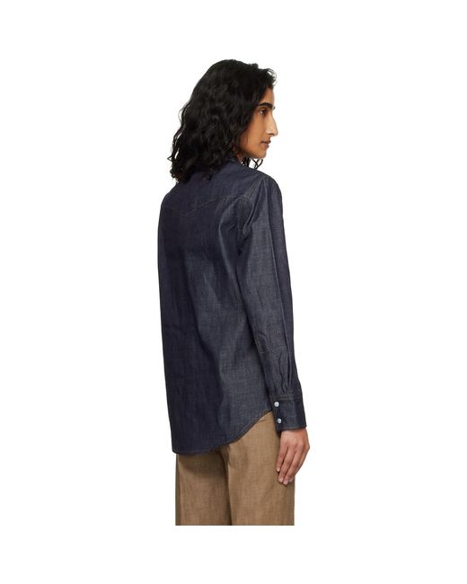 A.P.C. Black Western Denim Shirt