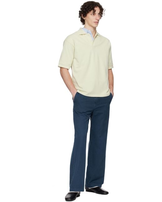 AURALEE Pima Cotton Heavy Pique Polo in Natural for Men | Lyst