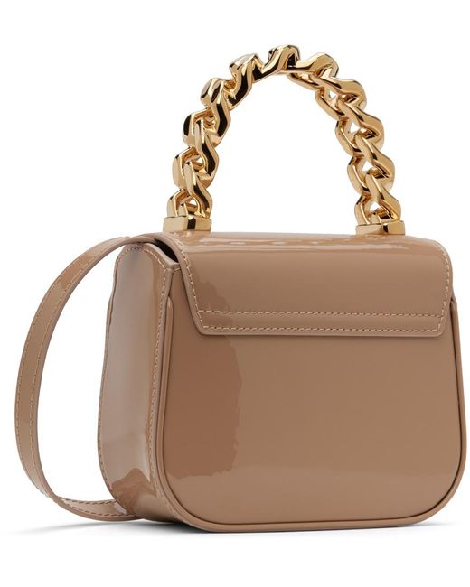 Versace Brown Taupe Mini Top Handle Bag