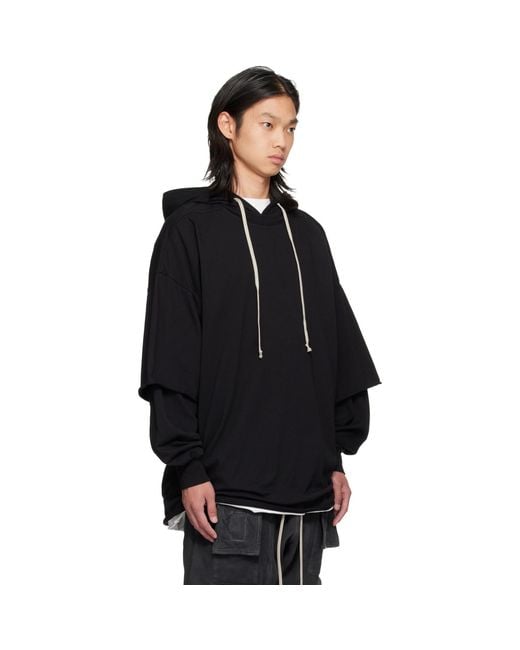 Rick Owens Black Tower Tommy Hustler Hoodie for men
