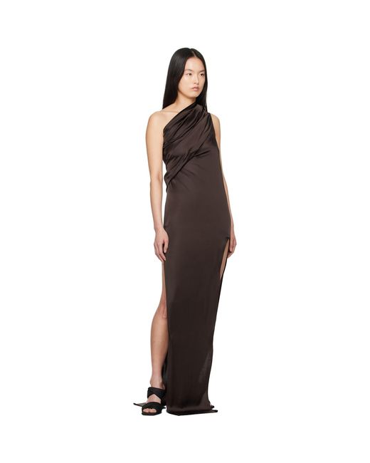 Rick Owens Black Hollywood Athena Arrowhead Maxi Dress