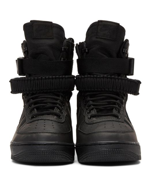 Lyst - Nike Black Sf Air Force 1 High-top Trainers in Black for Men ...
