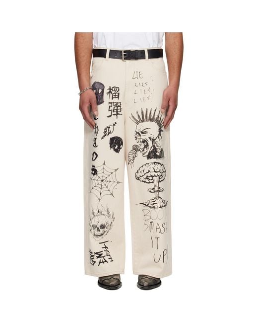 Lu'u Dan Natural Off- Collar Jeans for men
