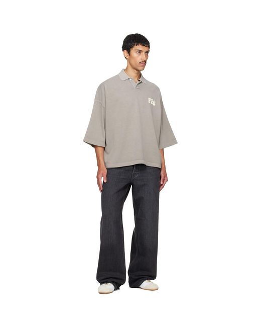Fear Of God Gray Cropped Polo for men