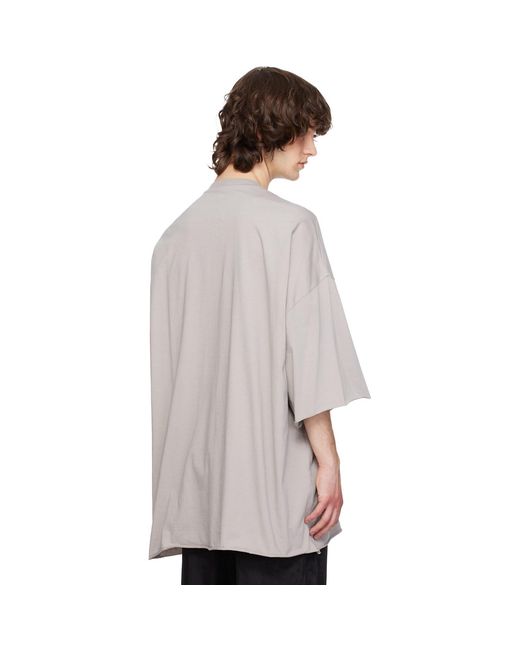 Rick Owens Gray Off- Temple Tommy T-Shirt for men