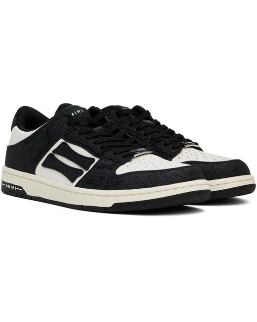 Amiri Black 'Shimmer Skel Top' Sneakers for men