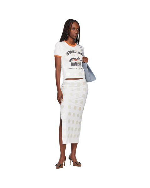 Conner Ives Black Mother Of Pearl Paillette Ringer T- Shirt