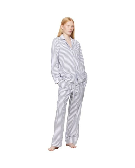 Tekla Multicolor Poplin Pyjama Pants