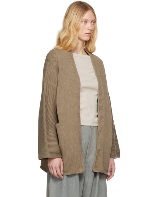 Lauren Manoogian Natural Khaki Open Cardigan