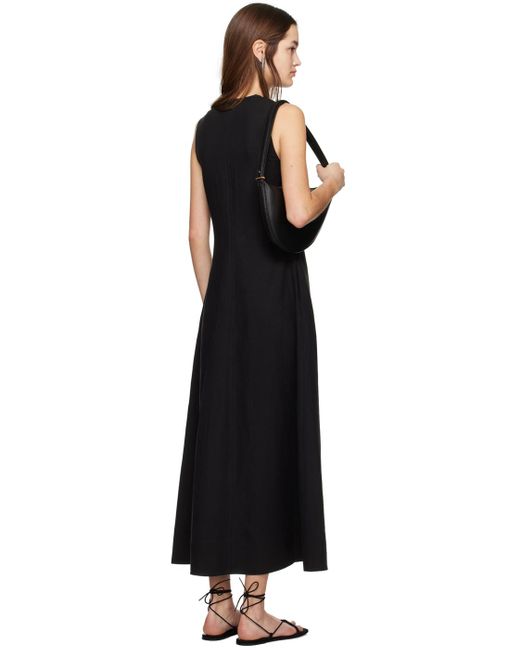 Totême  Toteme Black V-neck Maxi Dress