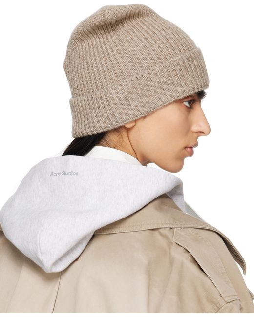 Acne Multicolor Face Logo Square Beanie
