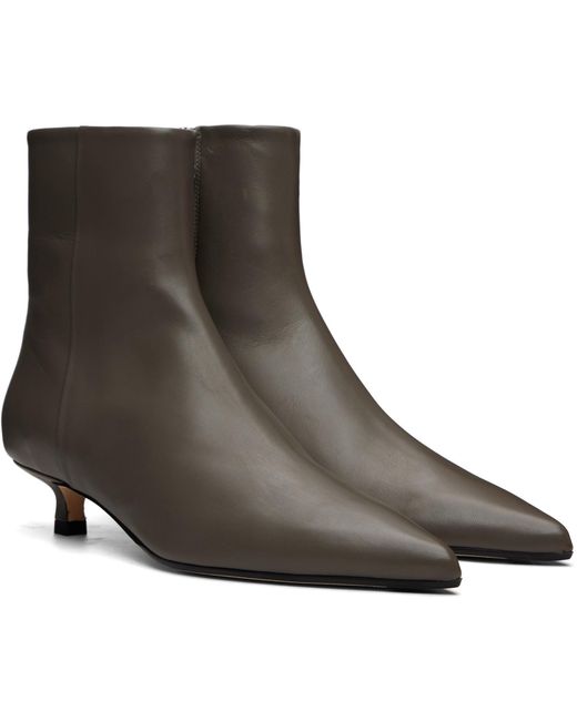 Aeyde Brown Sofie Leather Ankle Boots