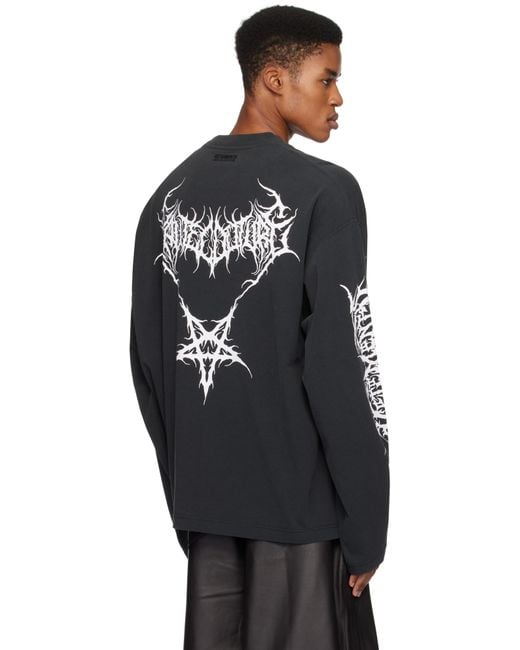 Vetements Death Metal Longsleeve T-Shirt in Black for Men | Lyst UK