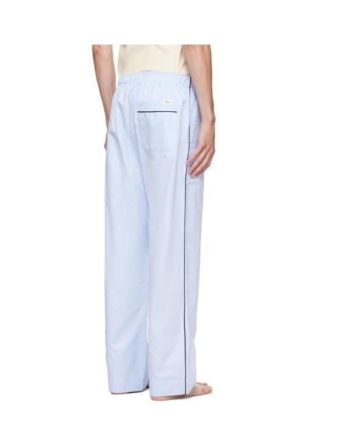 Tekla Blue Sateen Pyjama Pants for men