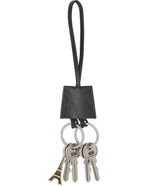 Balenciaga ブラック 'Le City' Charm Eiffel キーホルダー Black
