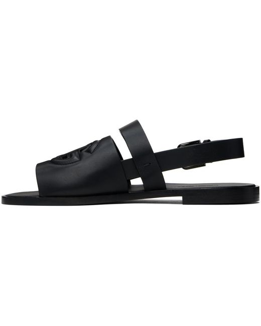 Sandales noires en cuir de veau Dolce & Gabbana pour homme en coloris Black