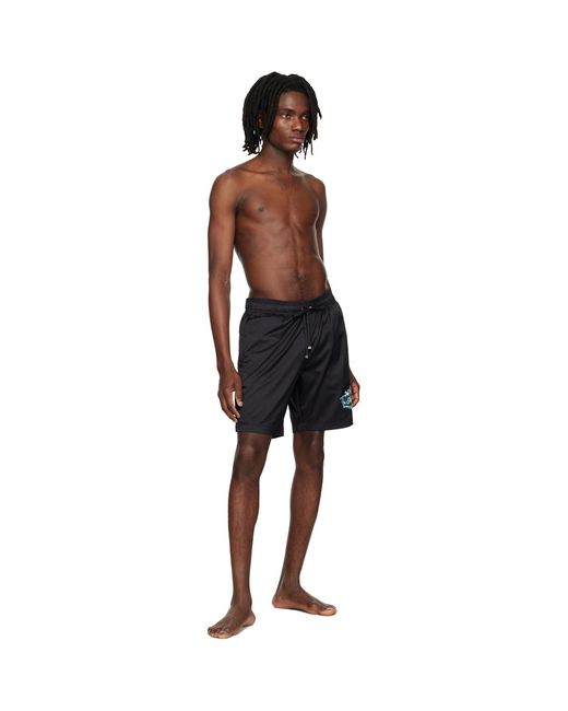 Amiri Black Chateau Crest Swim Shorts for men