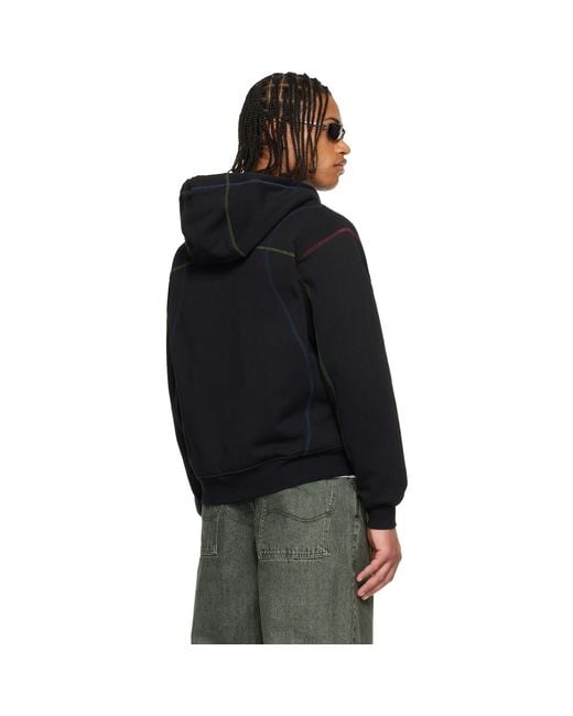 Dime Black Court Zip Hoodie for men