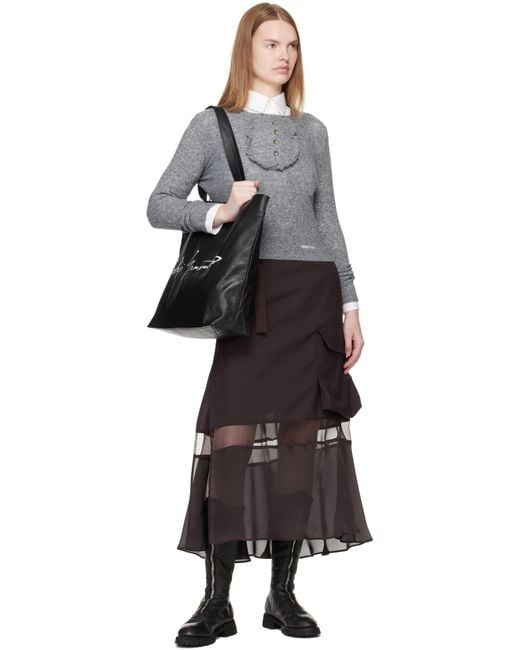 Yohji Yamamoto Black Signature L Tote