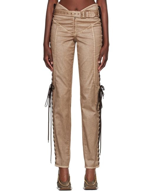 Jean Paul Gaultier Multicolor Brown Knwls Edition Trousers