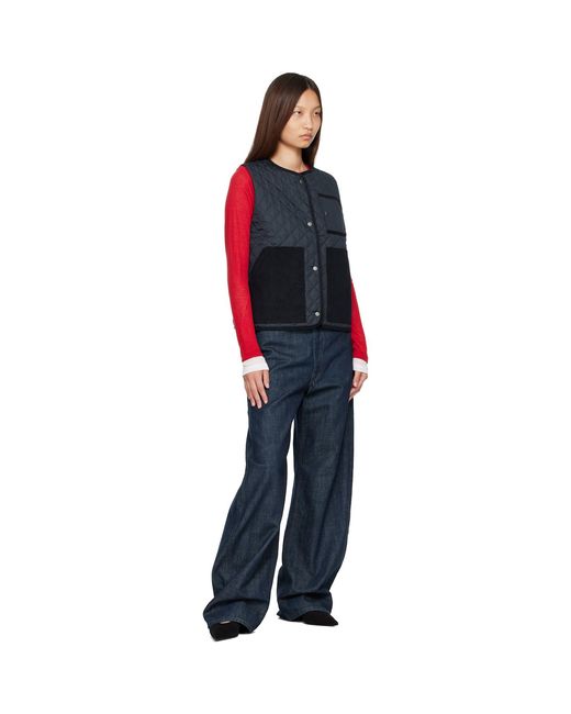 Barbour Red Thulby Quilted Vest