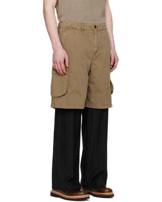 Our Legacy Natural Taupe Mount Shorts for men