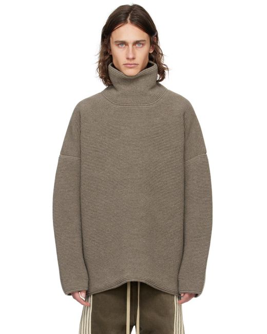 Fear Of God Brown Heavyweight Sweater for men
