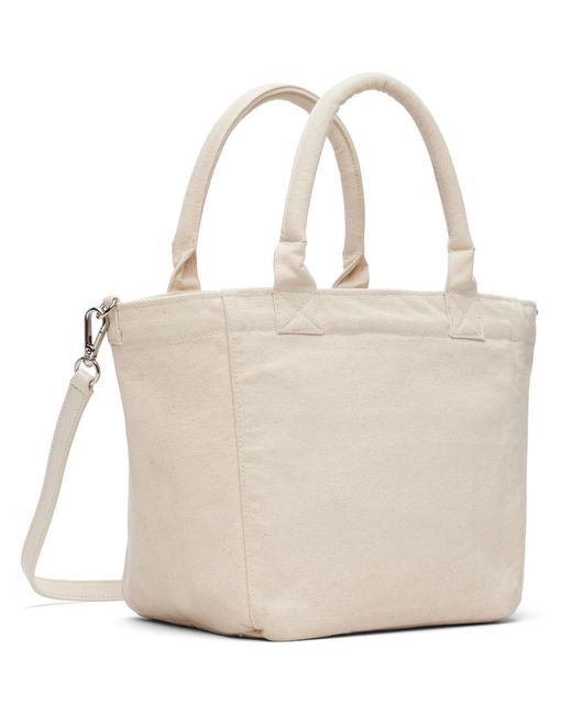 Ganni White Easy Pony Printed Shopper Tote