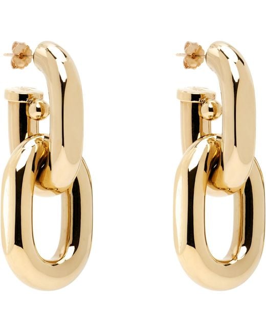 Rabanne Metallic Double Xl Link Earrings