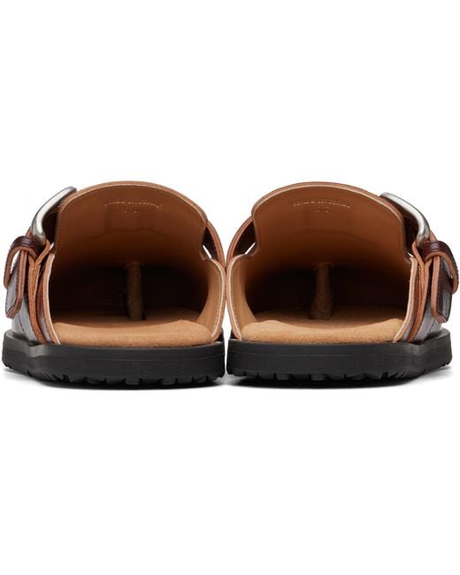 Maison Margiela Brown Burgundy Tabi Daily Mule Loafers