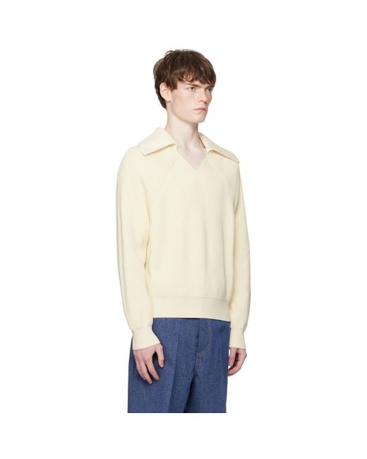 Bottega Veneta Blue Off- English Rib Sweater for men