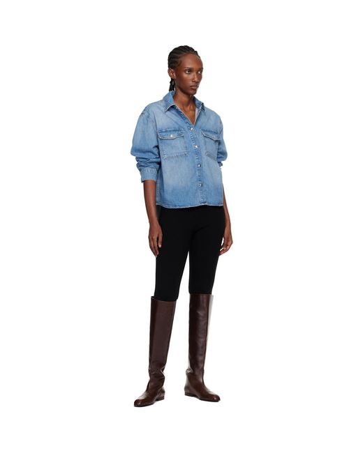 Anine Bing Blue Paxton Denim Shirt