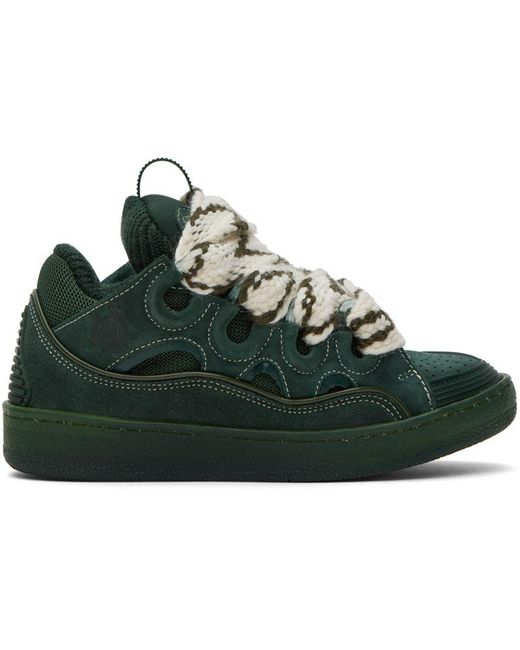 Lanvin Black Green Curb Sneakers