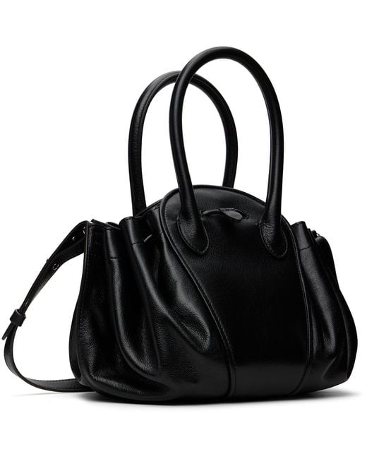 Marni Black Leather Tulipea Small Bag