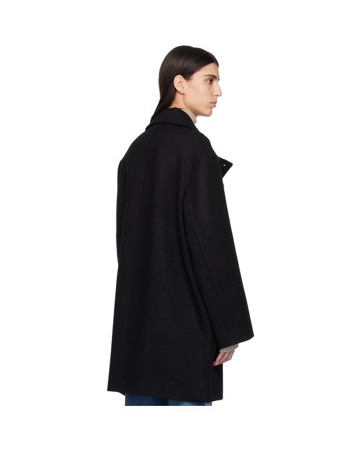 Caban Ample Noir Totême en coloris Black