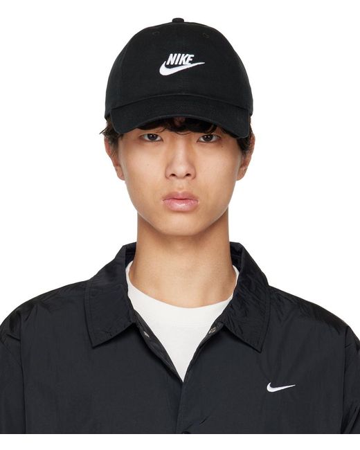 Nike Black Sportswear Heritage86 Futura Washed Cap for men