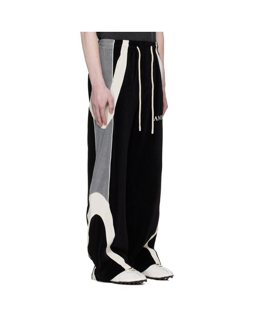 Amiri Black Oversized Panel Track Pants for men