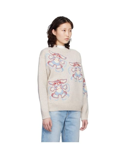 KENZO Multicolor Off- Paris Winter Holidays' Embroidered Sweater