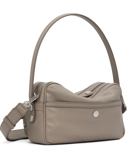 Acne Gray Taupe Camero Party Shoulder Bag