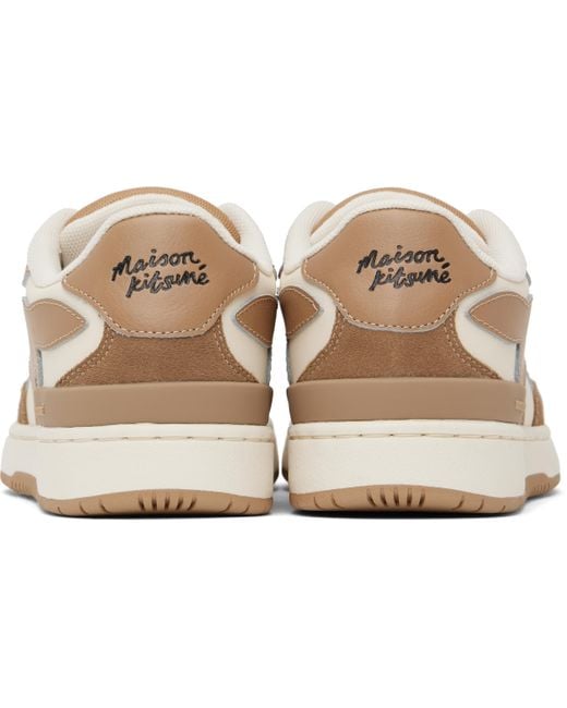 Maison Kitsuné ブラウン＆オフホワイト Chiru スニーカー Black