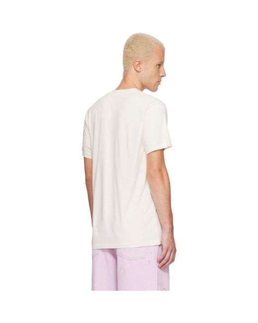 Acne White Off- Graphic T-Shirt for men
